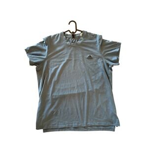 Adidas Mens Blue Short Sleeve T Shirt XL Basic Logo Casual Athleisure